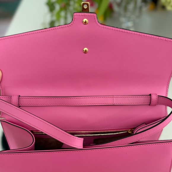 GUCCI Medium Sylvia Top Handle Bag in Pink ~ Excellent Condition w/cards - Picture 9 of 16